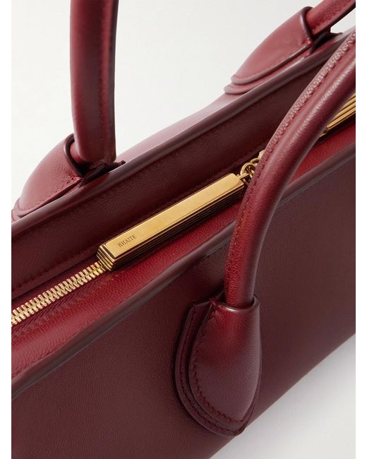 Khaite Red Donna Leather Shoulder Bag