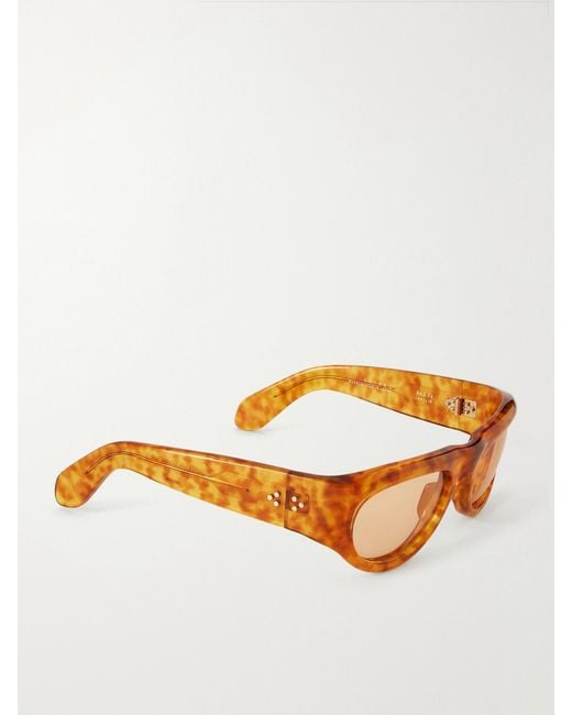Jacques Marie Mage Orange D-Frame Tortoiseshell Acetate Sunglasses