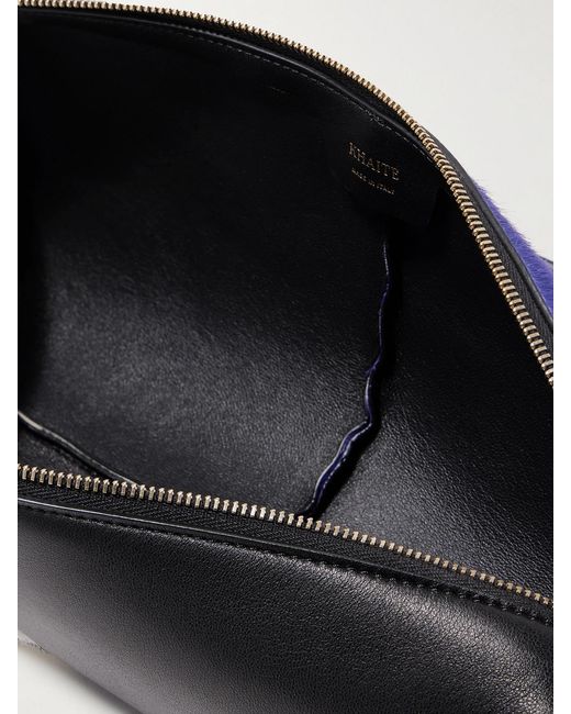 Khaite Black Kye Zebra-Print Calf Hair And Leather Shoulder Bag