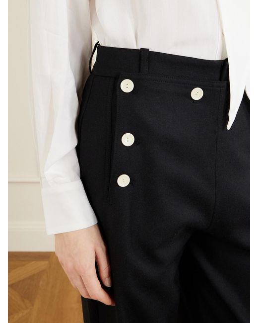 S.S.Daley Black Sailor Wool Straight-Leg Pants