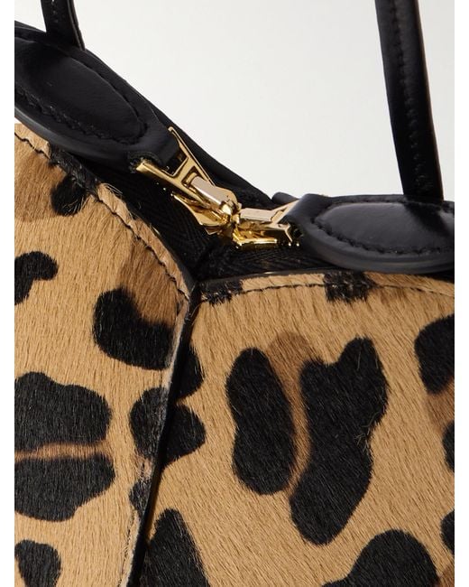 Alaïa White Le Coeur Leopard-Print Leather-Trimmed Calf Hair Shoulder Bag