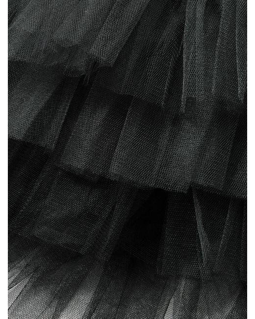 Simone Rocha Black Frilly Tutu Schultertasche Aus Shell Mit Besätzen Aus Tüll Und Leder