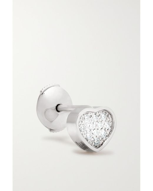 Chopard White My Happy Hearts 18-Karat Diamond Single Earring