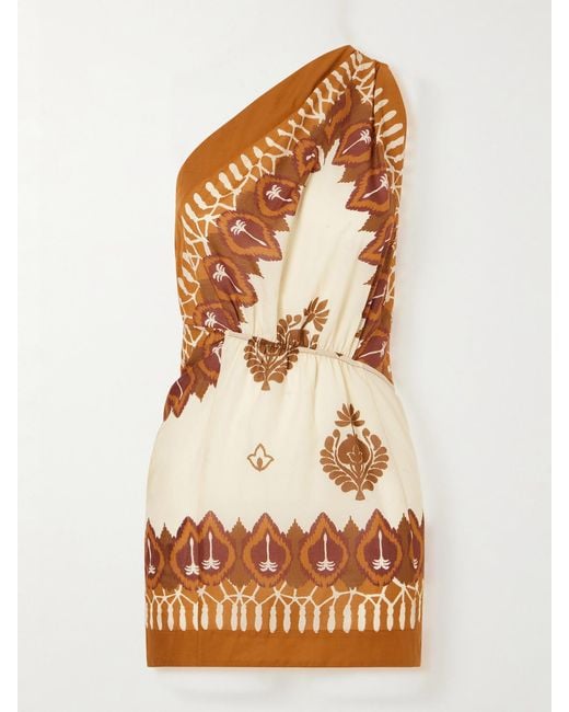 Johanna Ortiz Natural Sun Traveller Printed Cotton-Voile Mini Dress