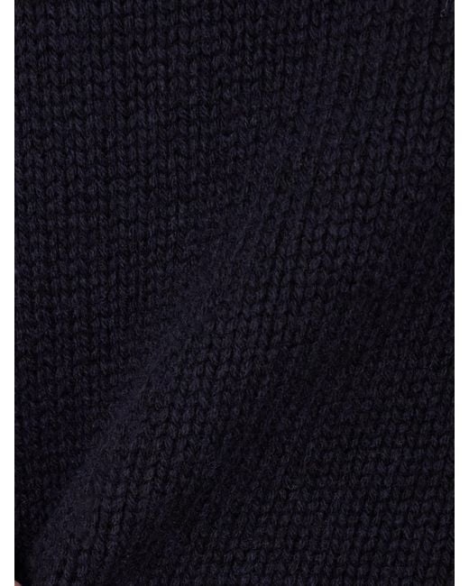 Allude Blue Wool And Cashmere-Blend Turtleneck Sweater