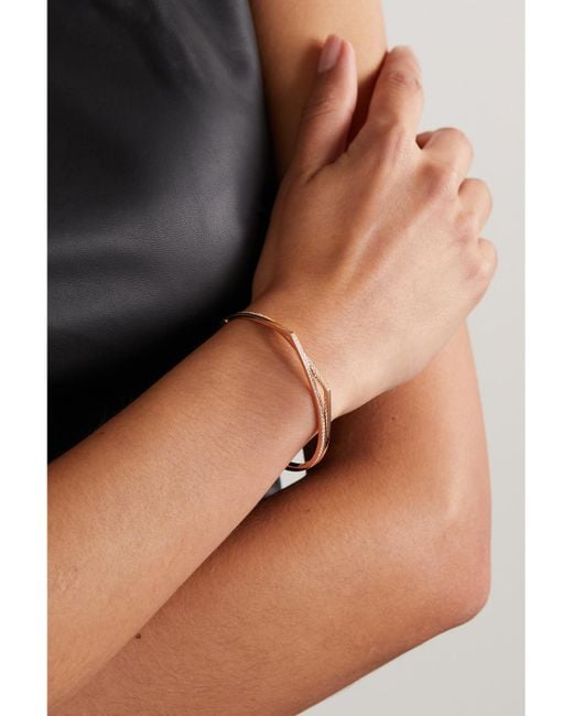 Repossi Natural Antifer 18-Karat Rose Diamond Bracelet