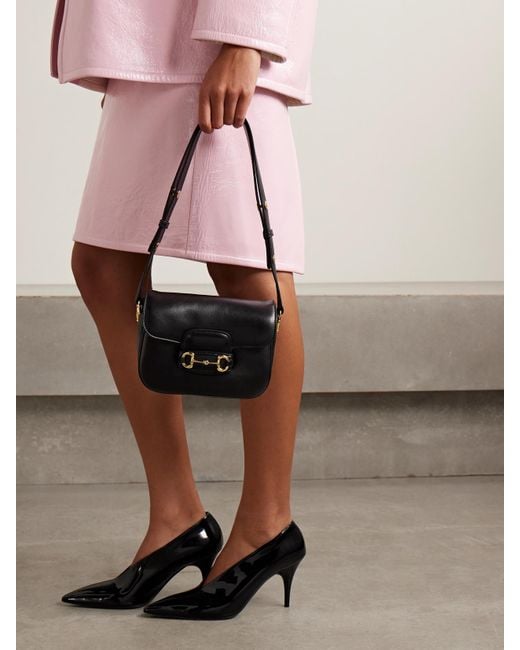 Gucci Black Horsebit 1955 Leather Shoulder Bag