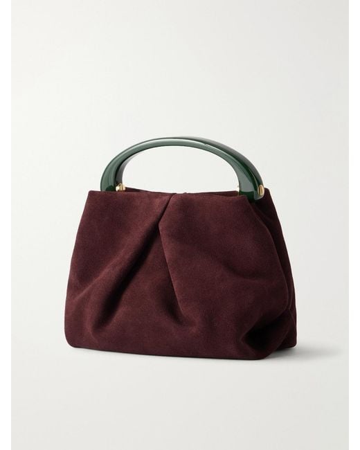 Dries Van Noten Red Suede Clutch