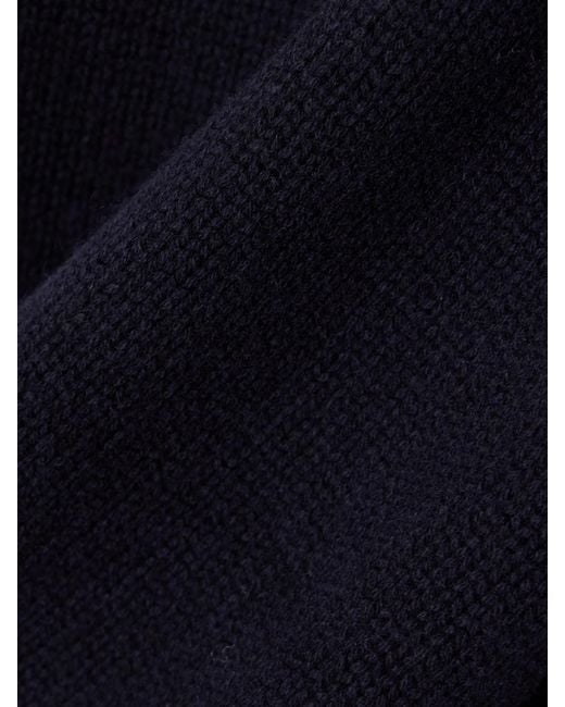 Allude Blue Wool And Cashmere-Blend Turtleneck Sweater