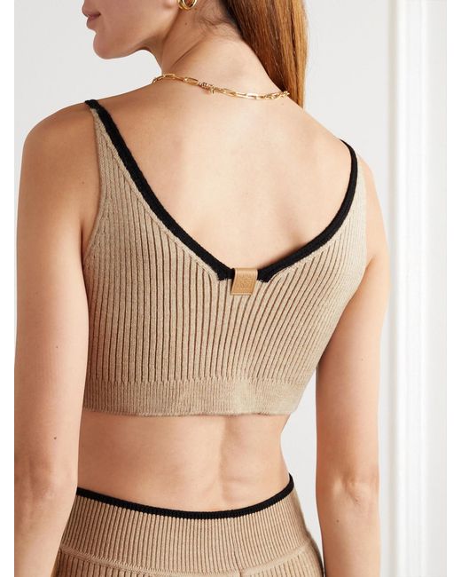 Loewe Natural Ribbed Wool Bralette