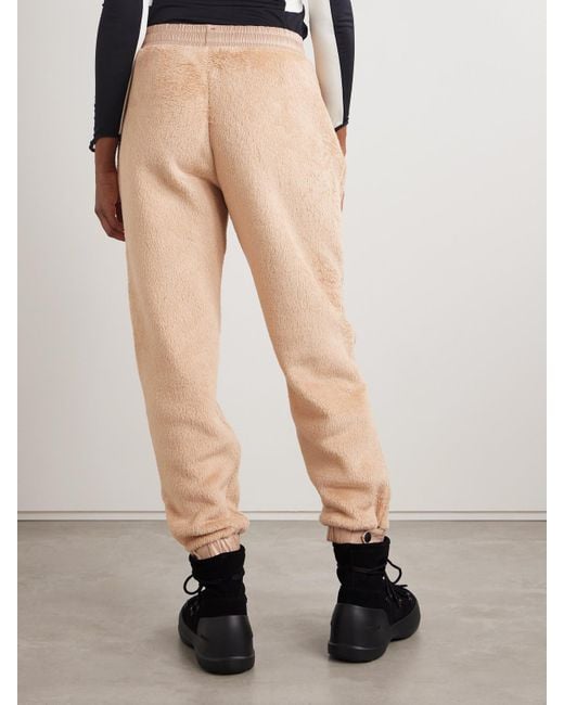 Moncler Natural Nylon Laqué-Trimmed Polartec Fleece Tapered Track Pants