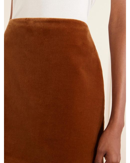 Blazé Milano Brown Jealousy Cotton-Velvet Mini Skirt