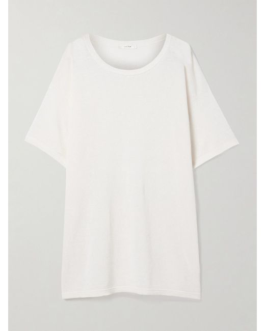 T-Shirt Oversize En Mailles Jiselle The Row en coloris White