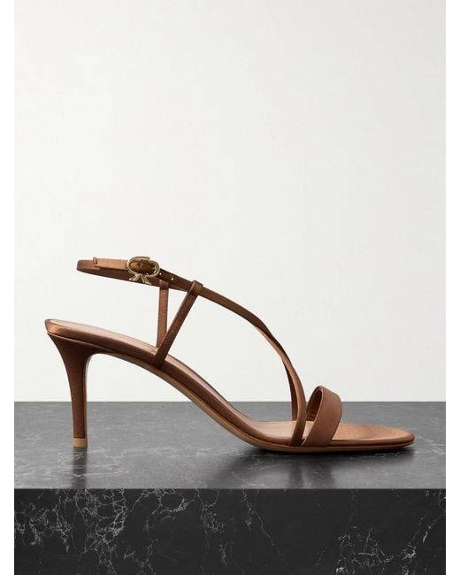Gianvito Rossi Black 70 Satin Sandals