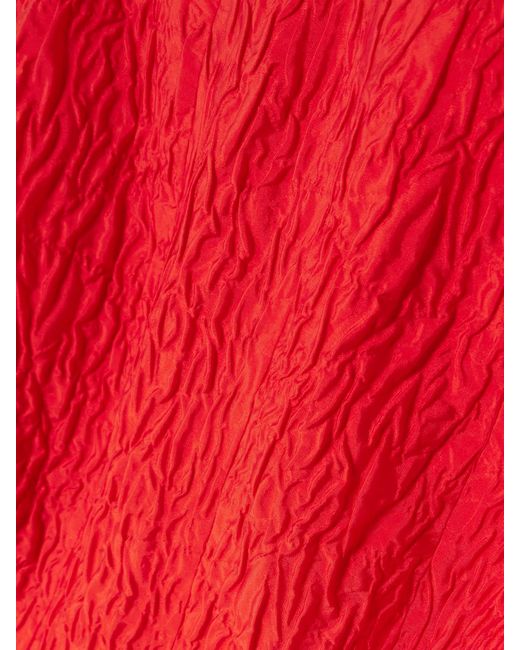 Roksanda Red Eni Cropped Satin-Cloqué Top