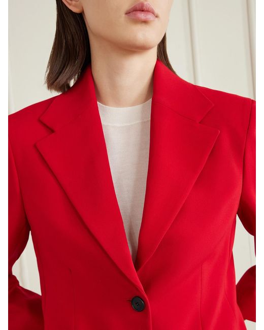Givenchy Red Crepe-Cady Blazer