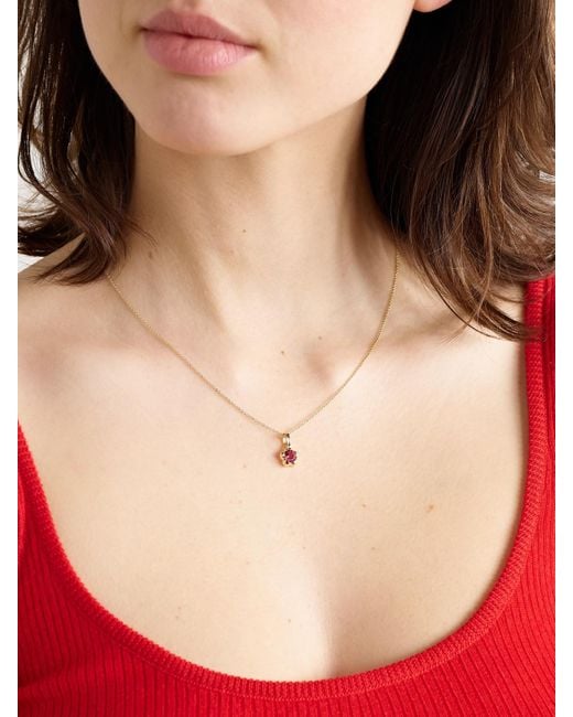 STONE AND STRAND Natural Festival 14-Karat Tourmaline Necklace