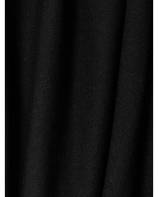 Totême  Black Draped Wool And Silk-Blend Sweater