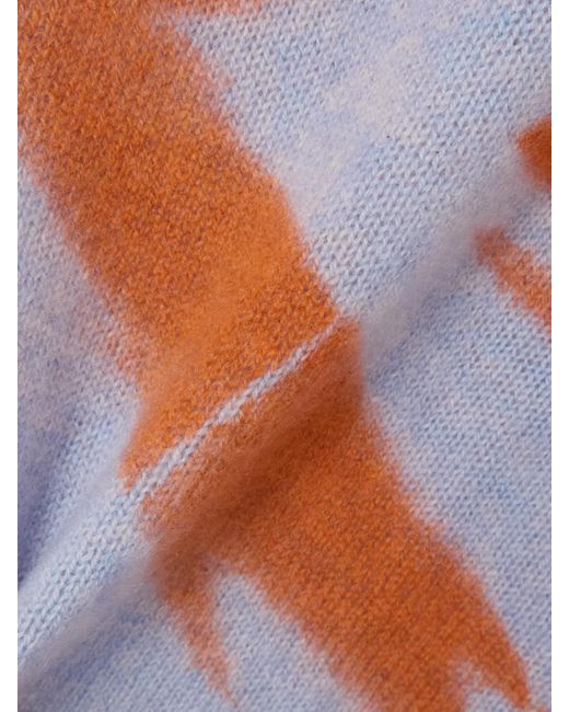 The Elder Statesman Blue Mythic Verkürzter Pullover Aus Tranquility-Kaschmir Mit Batikmuster