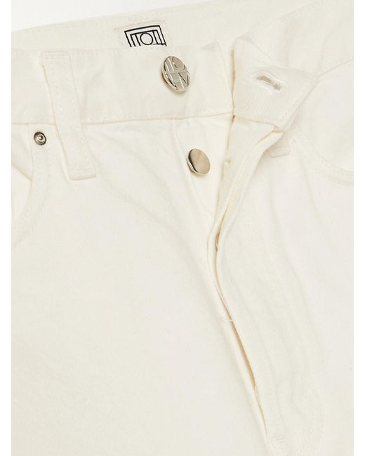 Totême White Net Sustain Classic Cut High-Rise Straight-Leg Organic Jeans