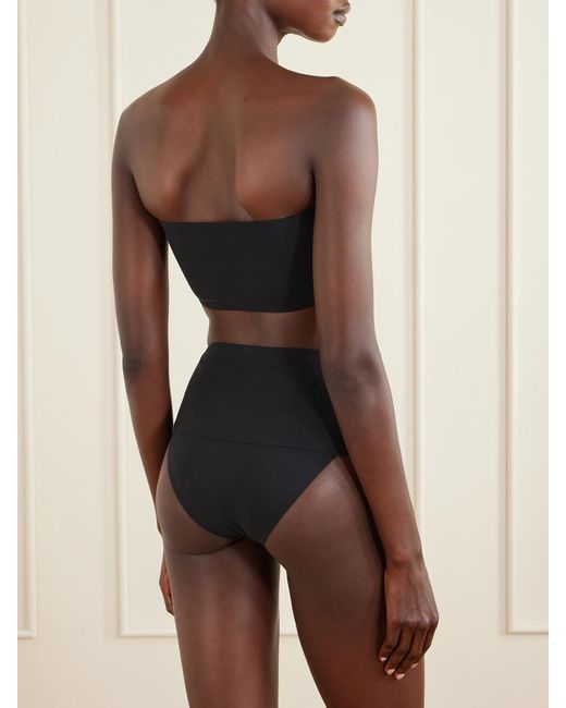 Alaïa Black Stretch-Jersey Bikini