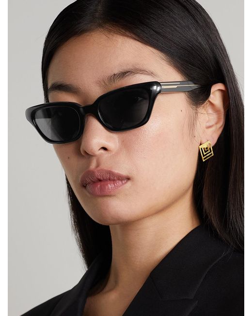 Oliver Peoples Black Khaite 1983C Cat-Eye Acetate And-Tone Sunglasses