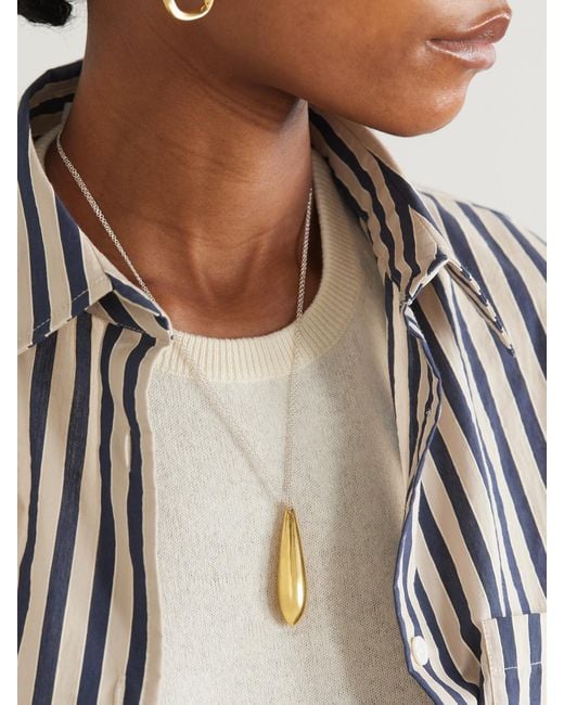 Agmes Natural Audrey Recycled Sterling And Vermeil Necklace