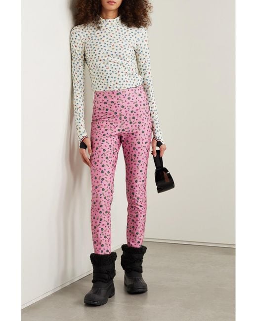 Moncler Genius Pink 3 Moncler Grenoble Printed Stretch-Jersey Stirrup Pants