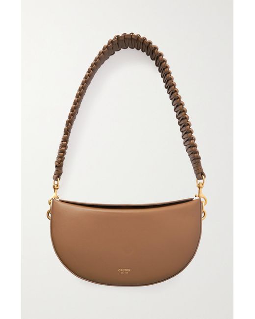 Oroton Brie Leather Shoulder Bag in Brown Lyst