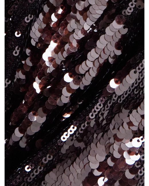 Veronica Beard Brown Collier Sequined Satin Flared Pants