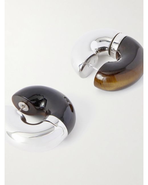 Uncommon Matters Metallic Stratus Ohrringe Aus Mit Details Aus Tigerauge