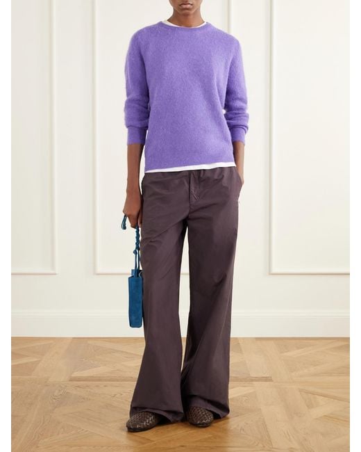 Auralee Purple Suri Alpaca-Blend Sweater