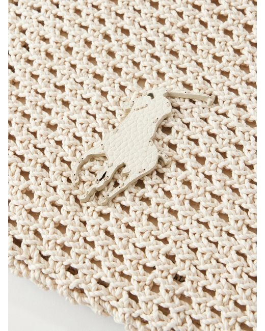 Polo Ralph Lauren Natural Polo Play Woven Cross Body Bag