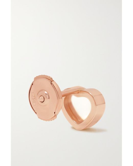 Chopard Metallic My Happy Hearts 18-Karat Rose Mother-Of-Pearl Single Earring