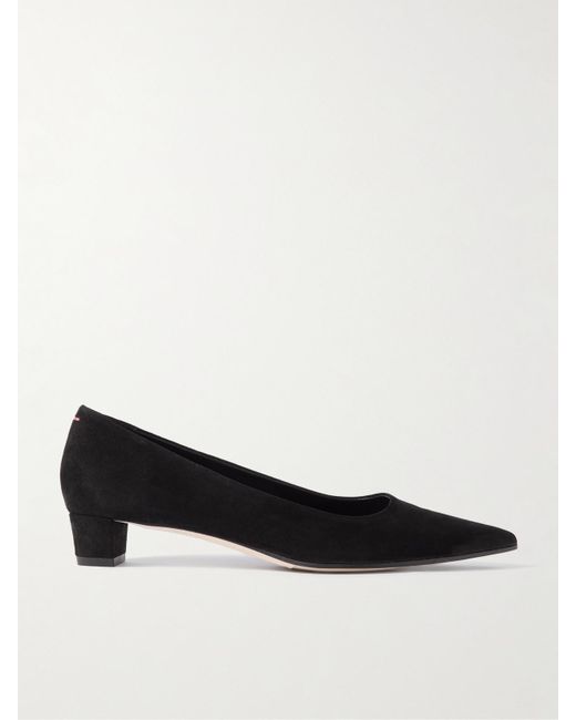 Aeyde Black Judi Suede Pumps