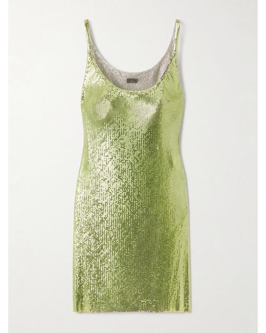 Rabanne Green Chainmail Mini Dress