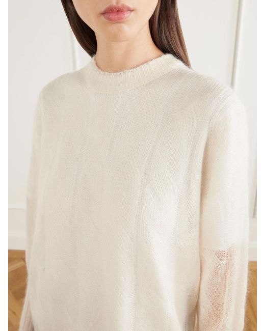 Joseph Natural Delfina Mohair And Silk-Blend Sweater