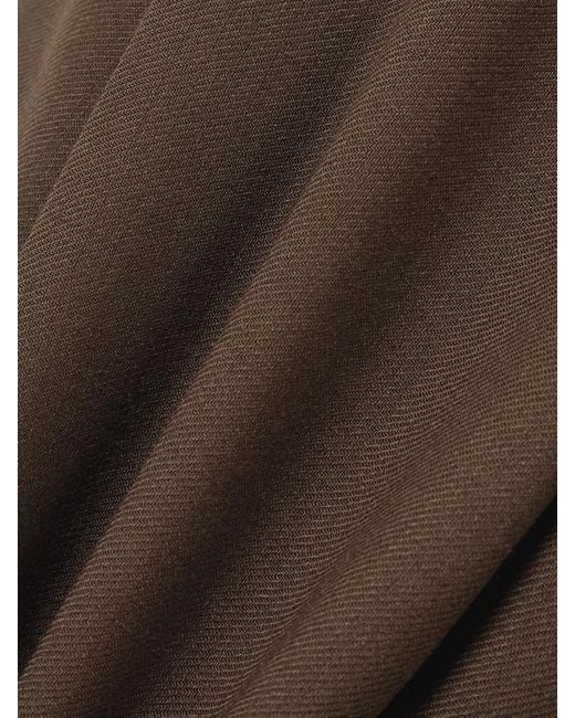 Totême  Brown Pauli Pleated Twill Tapered Pants