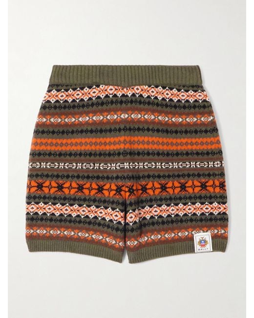 Bally Orange Shorts Aus Wolle