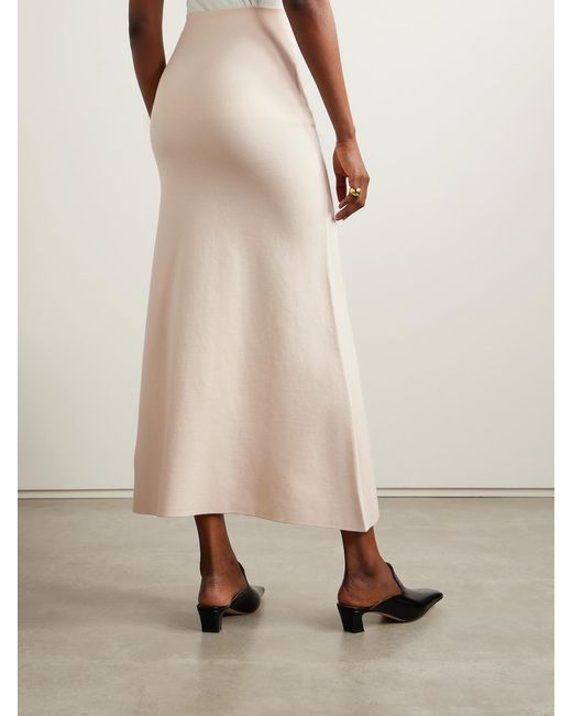 FFORME White Robyn Wool-Blend Maxi Skirt