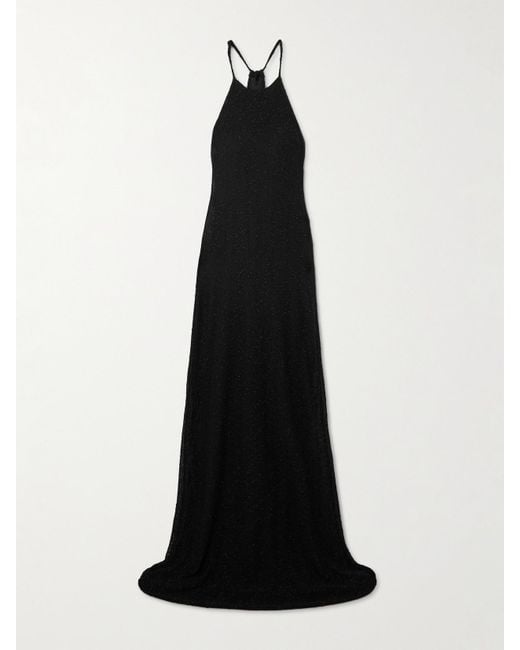 Christopher Esber Black Metallic Knitted Maxi Dress