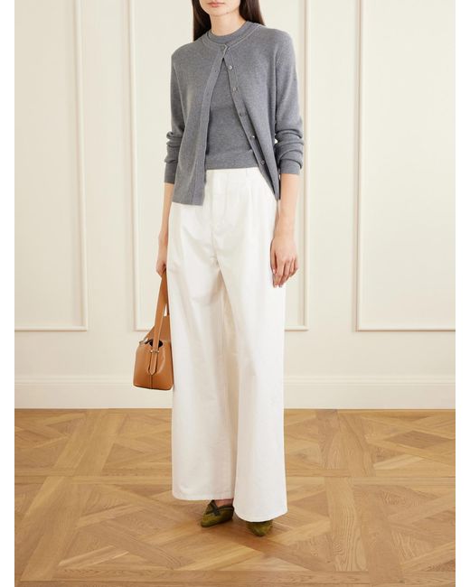 Lisa Yang Gray Amaya Cotton And Cashmere-Blend Tank Top
