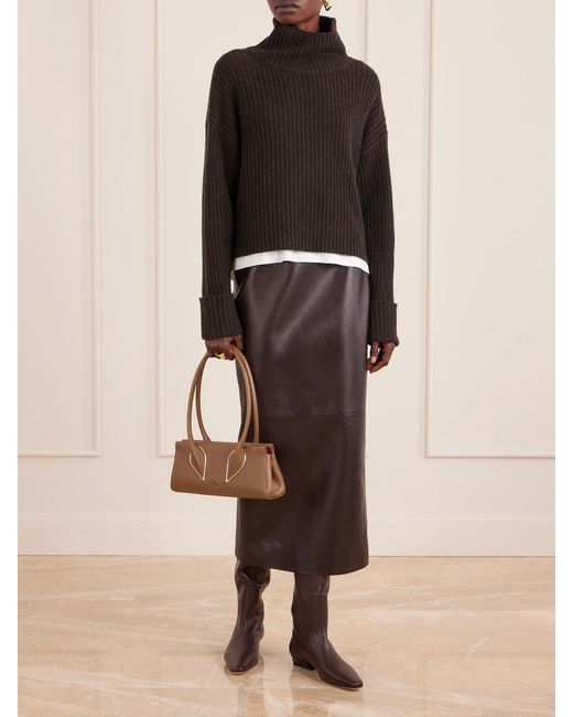 Christian Louboutin Brown Venus Schultertasche Aus Leder