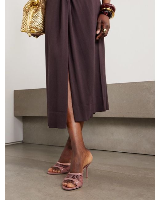 Paris Texas Pink Lidia Mules Aus Mesh Und Lackleder