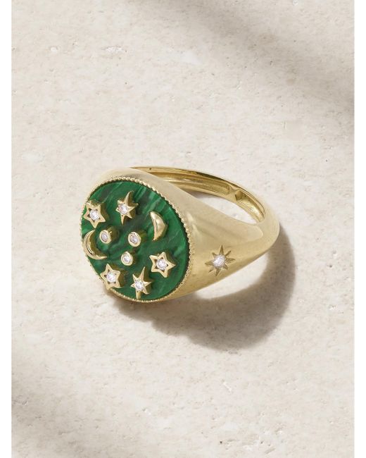 L'Atelier Nawbar Green 18-Karat, And Diamond Ring