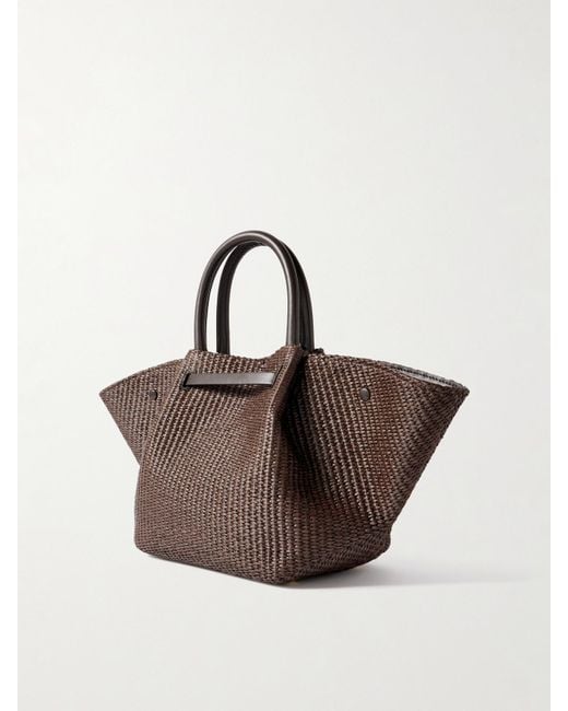 Sac À Main En Raphia À Finitions En Cuir New York Midi DeMellier London en coloris Brown