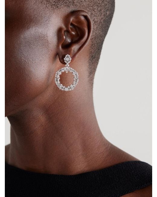 Suzanne Kalan Natural La Fantaisie 18-Karat Diamond Earrings