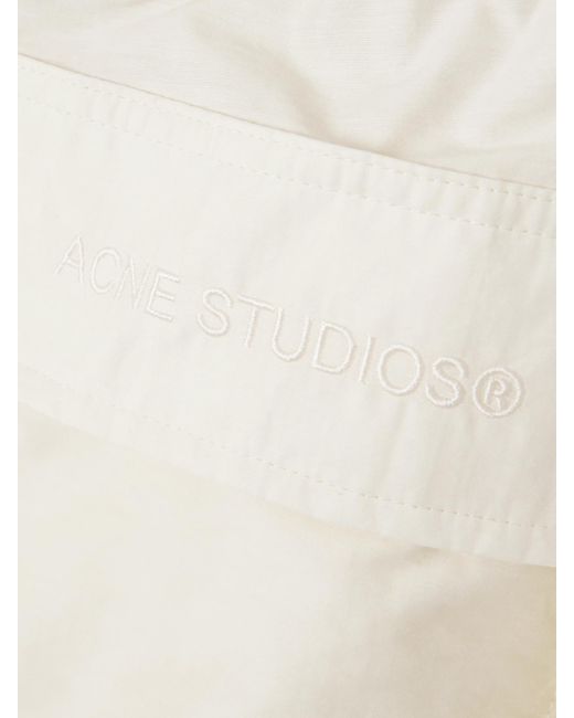 Acne White Hose Mit Weitem Bein Aus Einer Baumwollmischung