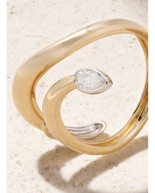 L'Atelier Nawbar Natural Boa Small 18-Karat Diamond Ring