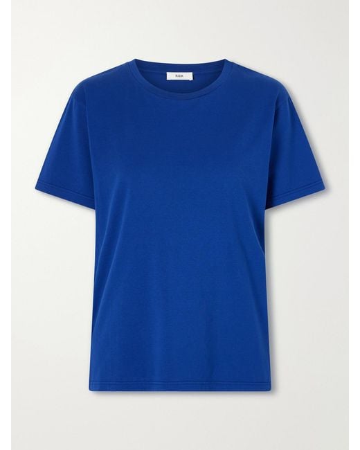 Rier Blue Cotton-Jersey T-Shirt